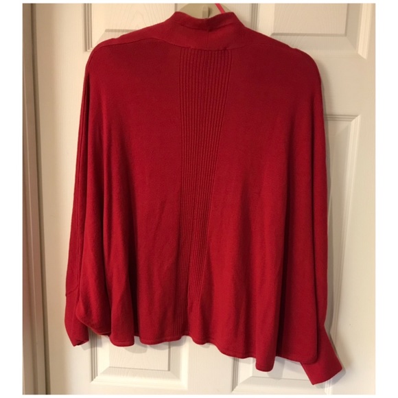 Ann Taylor Loft Cardigan Sweater Open Front Red - Picture 8 of 8